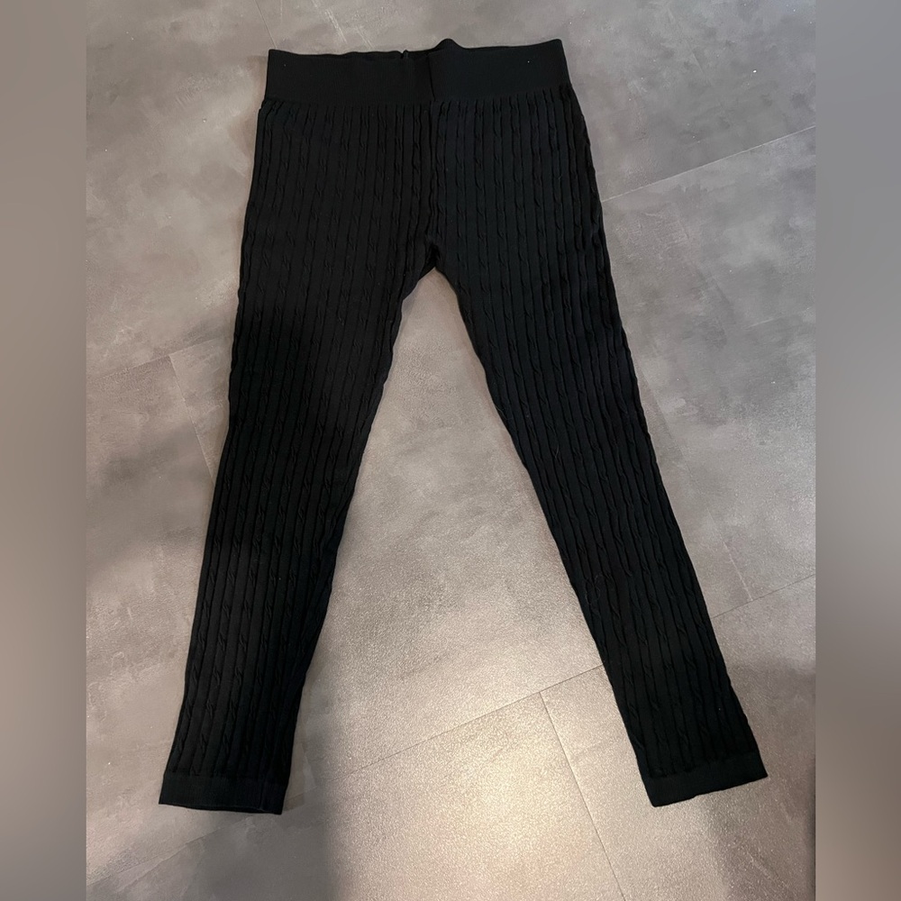 Addition Elle Black Textured Leggings